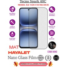 TechnoCase Tecno Spark 40C Tam Uyumlu Mat Hayalet Privacy Esnek Nano Ekran Koruyucu Film