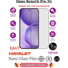 TechnoCase Oppo Reno 16 Pro 5g Tam Uyumlu Mat Hayalet Privacy Esnek Nano Ekran Koruyucu Film