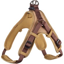 Hunter Köpek Göğüs Tasması Harness Neoprene Vq Kahve Karamel 45-55/s