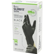 Varsoph Reflex Slimfit Glove KOD-032 M Siyah Pudrasız Muayene Eldiven 100LÜ (5468)
