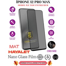 TechnoCase Iphone 12 Pro Max Tam Uyumlu Mat Hayalet Esnek Nano Ekran Koruyucu Film