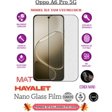 TechnoCase Oppo A6 Pro 5g Tam Uyumlu Mat Hayalet Privacy Esnek Nano Ekran Koruyucu Film
