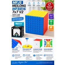 Toyfest Moyu Mfjs Meilong MF8816 7x7 V2 Speed Cube Stickerless Manyetiksiz Zeka Küpü