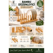 Tasarım Evi Bambu Ahşap Tabaklık Tabak Standı 27,5cm x 12 cm