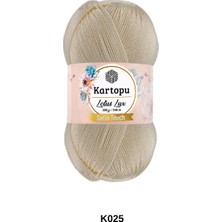 Hobi Dünyası Evim 1 Adet Kartopu Lotus Lux 100 Gram 340 Metre Mikrofiber Anti-Pilling Akrilik %4 Sim El Örgü Ipliği Renk: K025