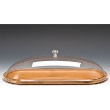 Biradlı Ahşap Altlı Oval Fanus