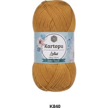 Hobi Dünyası Evim 1 Adet Kartopu Lotus 100 Gram 350 Metre Mikrofiber Anti-Pilling Akrilik El Örgü Ipliği Renk: K840