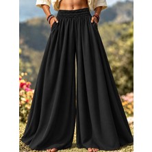 Alyn Wear Yüksek Belli Lastikli Geniş Paçalı Etek Pantolon