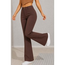 Alyn Wear Yüksek Bel Ispanyol Paça Double Kumaş Pantolon