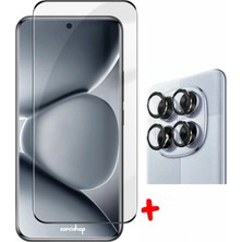 Corcishop Xiaomi Redmi Note 15 Pro+ Plus Kavisli Edge Ekran Koruyucu Temperli Kırılmaz Cam + Kamera Koruyucu