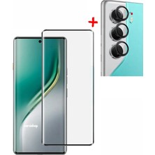 Corcishop Tecno Camon 40 Pro 5g Uyumlu Kamera Lens Koruyucu Safir + Tam Kaplayan Kırılmaz Ekran Koruyucu Set