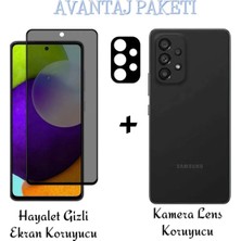 Corcishop Samsung Galaxy A73 Hayalet Gizli Cam Ekran Koruyucu ve Kamera Lens Koruyucu