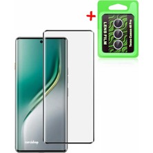 Corcishop Tecno Camon 40 Pro 5g Uyumlu Kamera Lens Koruyucu Safir + Tam Kaplayan Kırılmaz Ekran Koruyucu Set