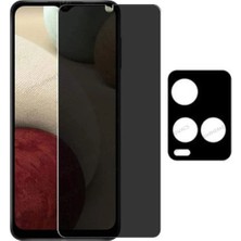 Corcishop Vivo Y21 Hayalet Gizli Cam Ekran Koruyucu ve Siyah Çerçeveli Kamera Lens Koruyucu