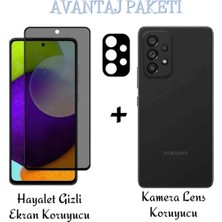 Corcishop Samsung Galaxy A73 Hayalet Gizli Cam Ekran Koruyucu ve Kamera Lens Koruyucu