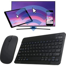 Corcishop Samsung Galaxy Tab S9 Fe SM-X510 ile Uyumlu Kablosuz Bluetooth Klavye+Mouse Set