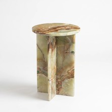 Adomar Marble Yeşil Onyx Yan Sehpa