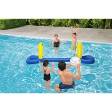 Bestway Şişme Voleybol Havuz Seti - Şişme Voleybol Seti - Deniz Oyun Seti Voleybol - Bahçe Havuz Voleybol Oyun Seti 252X64 Cm.