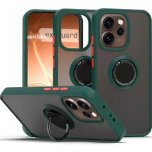 Corcishop Oppo Reno 15 Pro Uyumlu Kılıf Mat Parmak Izi Yapmaz Renkli Tuşlu Yüzüklü Standlı Military Armor Kapak