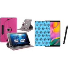 Corcishop Hometech Ideal Tab 7 IPS Uyumlu Set Universal Tablet Kılıfı Nano Ekran Koruyucu+Kalem