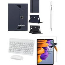 Corcishop Hometech Alfa 10BT 10.4 Inç Uyumlu 4in1 Set Klavye Mouse Kılıf Kalem Ekran Koruyucu