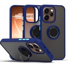 Corcishop Oppo Reno 15 Pro Uyumlu Kılıf Mat Parmak Izi Yapmaz Renkli Tuşlu Yüzüklü Standlı Military Armor Kapak