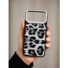 Corcishop Iphone 17 Pro Max Uyumlu Kılıf Leopar Desenli Darbe Emici Metal Kamera Korumalı Yumuşak Silikon Kapak