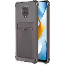 Corcishop Xiaomi Redmi Note 9 Pro Kılıf Kartlıklı Darbe Korumalı Silikon + Ekran Koruyucu