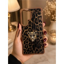 Corcishop Samsung Galaxy S26 Ultra Uyumlu Kılıf Sarı Leopar Desenli Aslan Figürlü Darbelere Dayanıklı Yumuşak Kamera Korumalı Kapak