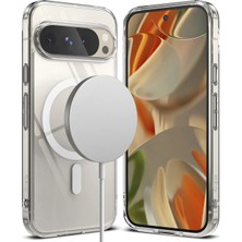 Corcishop Google Pixel 9 Uyumlu Kılıf Sararmaz Kamera Kısmı Açık Magsafe Mika Sert Parlak Şeffaf Kapak