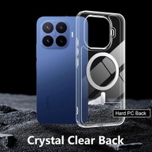 Corcishop Mi 17T Pro Uyumlu Kılıf Sararmaz Kamera Korumalı Magsafe Mika Sert Parlak Şeffaf Kapak
