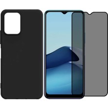 Corcishop Vivo Y33S  Uyumlu Kılıf Esnek Silikon Tam Koruma Kılıf + Ekran Tam Kaplayan Hayalet Privacy