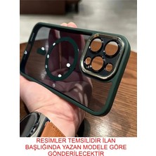 Corcishop iPhone 15 Pro Uyumlu Kılıf Magsafe Özellikli Metal Tuş Sararmaya Karşı Korumalı Kapak