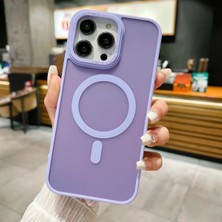 Corcishop Iphone 13 Pro Max Kılıf Kamera Çıkıntılı Arkası Buzlu Mat Magsafe Titanyum Kenarlı Kap