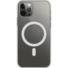Corcishop Iphone 12 Kılıf Sararmaz Magsafe Mika Hafif Sert Parlak Şeffaf Kapak