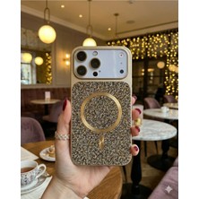 Corcishop iPhone 15 Pro Max Uyumlu Magsafe Özellikli 17 Görünümlü Kamera Korumalı Elmas Taşlı Dönüşüm Kılıf