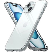 Corcishop Apple iPhone 15 Plus Uyumlu Kılıf Kamera Korumalı Sararma Karşıtı Clear Silikon Şeffaf Kılıf