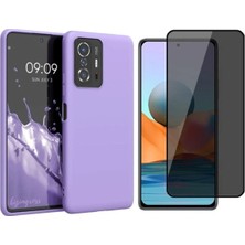 Corcishop Xiaomi Mi 11T Pro ile Uyumlu Kılıf Silikon Telefon Kılıfı + Tam Kaplayan Hayalet Ekran Koruyucu Cam