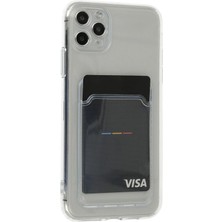 Corcishop Iphone 11 Pro Max Kılıf Kart Şeffaf Silikon - Şeffaf