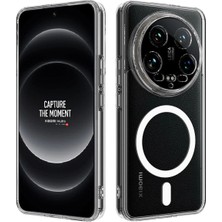 Corcishop Xiaomi Mi 14 Ultra Kılıf Sararmaz Magsafe Mika Hafif Sert Parlak Şeffaf Kapak