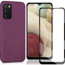Corcishop Samsung Galaxy A03S Esnek Soft Tasarım Dayanıklı Kılıf ve Tam Kaplayan Cam Ekran Koruyucu