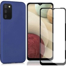 Corcishop Samsung Galaxy A03S Esnek Soft Tasarım Dayanıklı Kılıf ve Tam Kaplayan Cam Ekran Koruyucu
