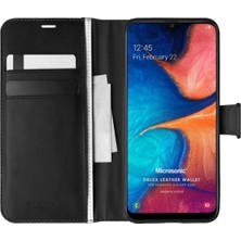 Corcishop Samsung Galaxy A20S Kılıf Standlı Kapaklı Korumalı Siyah