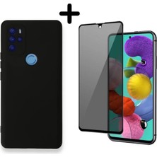 Corcishop Omix X300 Lansman Içi Kadife Telefon Kılıfı ve Hayalet Tam Kaplayan Cam Ekran Koruyucu