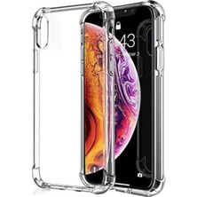 Corcishop Apple Iphone X/xs Uyumlu Kılıf Antishock Köşe Korumalı Darbe Emici Şeffaf Sert Silikon