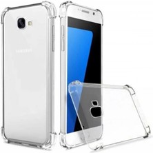 Corcishop Galaxy J7 Prime Uyumlu Ultra Ince Şeffaf Airbag Anti Şok Silikon Kılıf