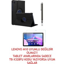 Corcishop Trendsshop Tab M10 3.nesil TB328FU Unisoc T328XU ZAAE0015TR 360° Dönerli Kılıf 3lü Set