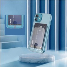 Corcishop Apple Iphone 11 Kılıf Şeffaf Pürüzsüz Yüzey Darbe Emici Kartlıklı Kapak Uyumlu