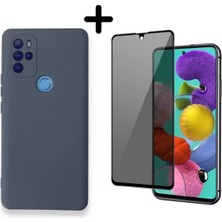 Corcishop Omix X300 Lansman Içi Kadife Telefon Kılıfı ve Hayalet Tam Kaplayan Cam Ekran Koruyucu