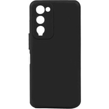 Corcishop Tecno Camon 18 Kılıf Siyah Renk Esnek Silikon Kapak
